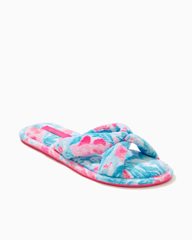 Printed Velour Terry Slippers, , large - Lilly Pulitzer
