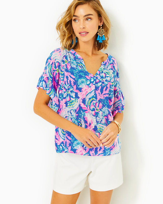 Quinna Short Sleeve Top, , large - Lilly Pulitzer