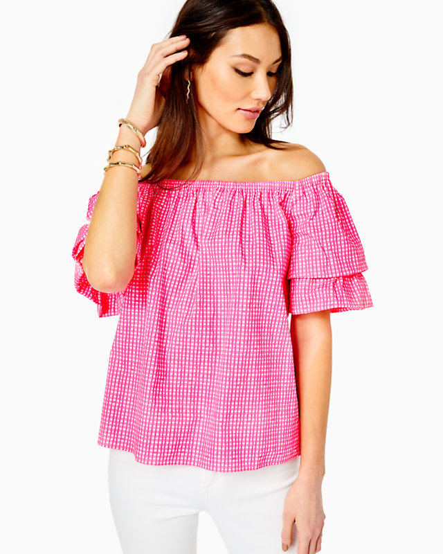 Frankee Off-The-Shoulder Top, , large - Lilly Pulitzer