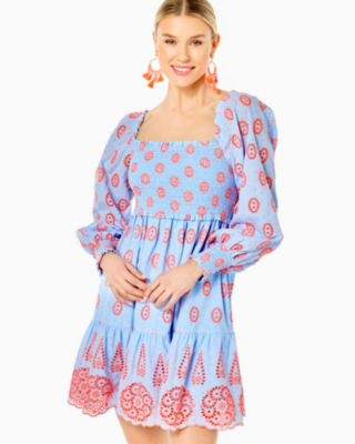 Rainna Smocked Eyelet Dress Lilly Pulitzer