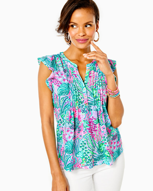 Golda Top, , large - Lilly Pulitzer