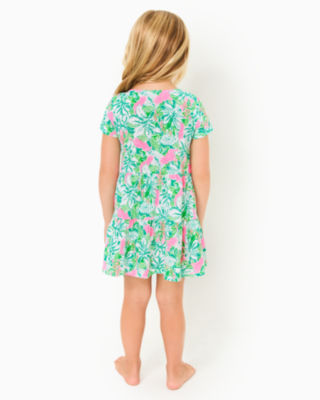 Girls Mini Geanna Swing Dress, Botanical Green Just Wing It, large image null - Lilly Pulitzer