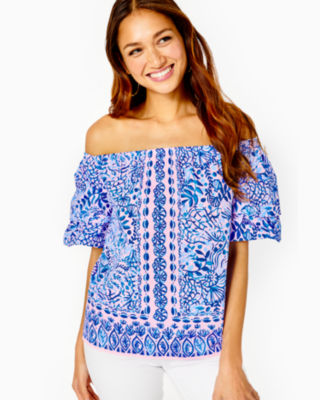 Frankee Off-The-Shoulder Top, , large - Lilly Pulitzer