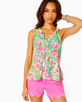 Carolane Lileeze Halter Top, , large - Lilly Pulitzer