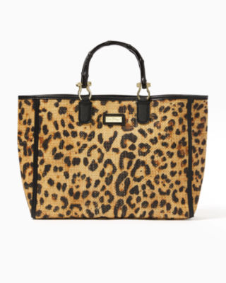 Greydon Leopard Tote Bag, , large - Lilly Pulitzer