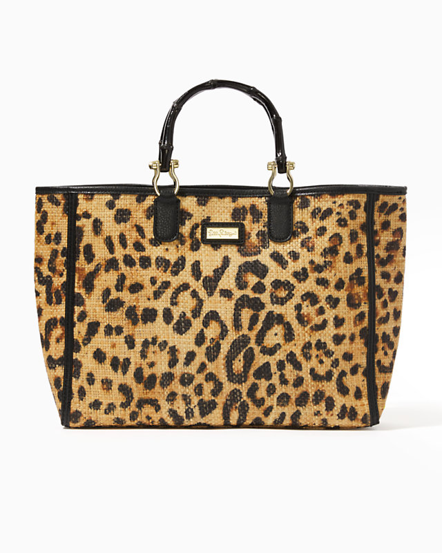 Greydon Leopard Tote Bag, , large - Lilly Pulitzer