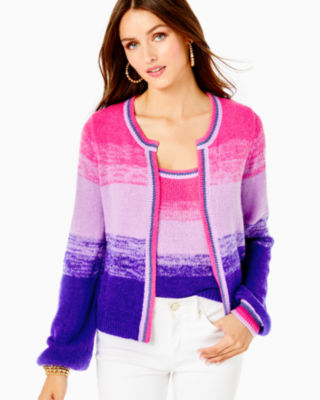 Purple on sale sweater set