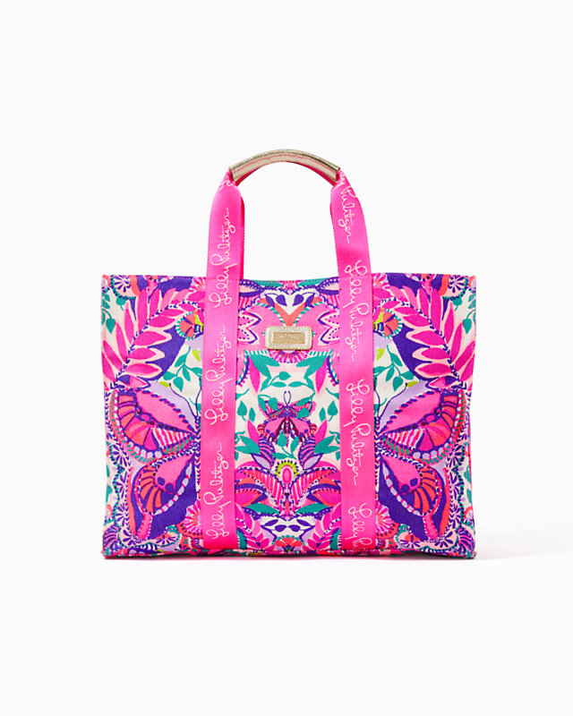 Printed Logo Tote, , large - Lilly Pulitzer