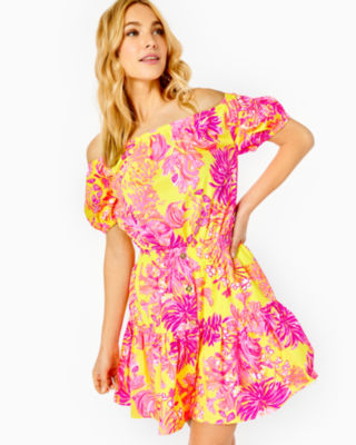 Jesiba Off-The-Shoulder Romper, , large - Lilly Pulitzer