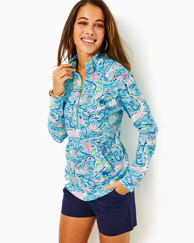 UPF 50+ Skipper Popover, Bali Blue Lilly Loves Cape Cod, large - Lilly Pulitzer