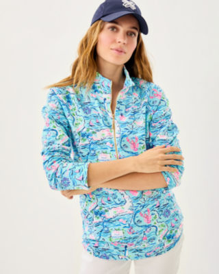 UPF 50+ Skipper Popover, Bali Blue Lilly Loves Cape Cod, large image 2 - Lilly Pulitzer