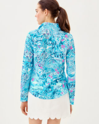 UPF 50+ Skipper Popover, Blue Peri Lilly Loves North Carolina, large image 1 - Lilly Pulitzer