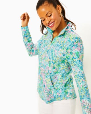 UPF 50+ Skipper Popover, Surf Blue Lilly Loves South Carolina, large - Lilly Pulitzer