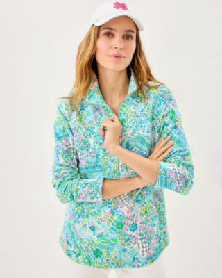 UPF 50+ Skipper Popover, Surf Blue Lilly Loves South Carolina, large image 2