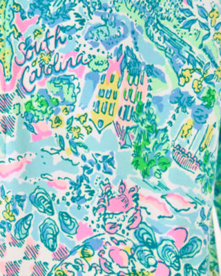 UPF 50+ Skipper Popover, Surf Blue Lilly Loves South Carolina, large image 4