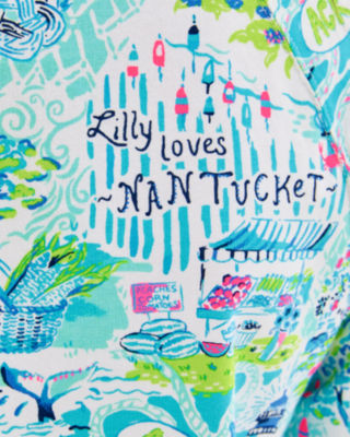 UPF 50+ Skipper Popover, Whisper Blue Lilly Loves Nantucket, large image 4