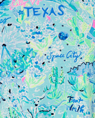 Kristen Swing Dress, Bayside Blue Lilly Loves Texas, large image 3 - Lilly Pulitzer