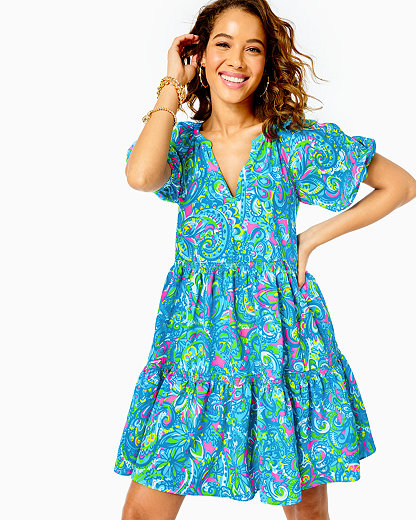 LILLY PULITZER SHANNON TIERED SWING DRESS