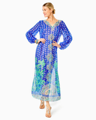 Lilly pulitzer clearance atlin silk caftan