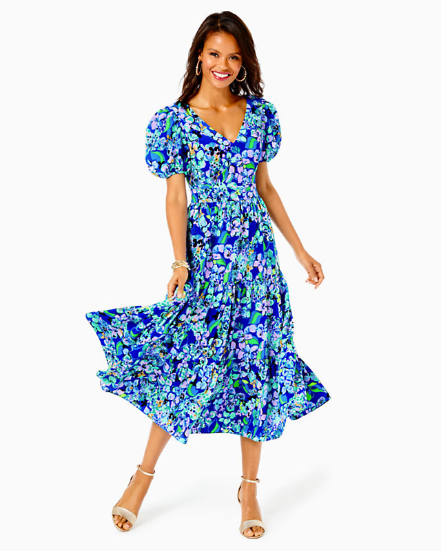 Grace Tiered Midi Dress, , large - Lilly Pulitzer