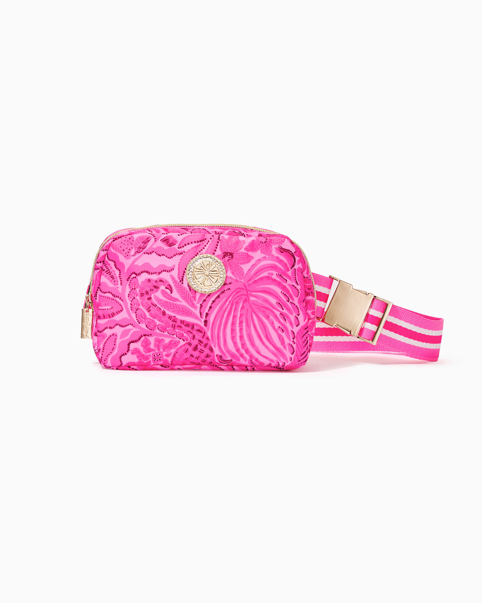 Lilly Pulitzer Jeanie Belt Bag In Cerise Pink Pinkie Promises