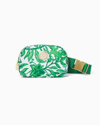 Jeanie Belt Bag, Fiddle Leaf Green Lil Escape Plan, large - Lilly Pulitzer