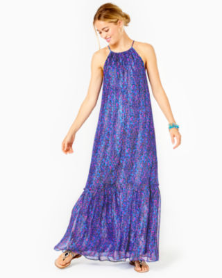 Alessandra Halter Maxi Dress, , large - Lilly Pulitzer