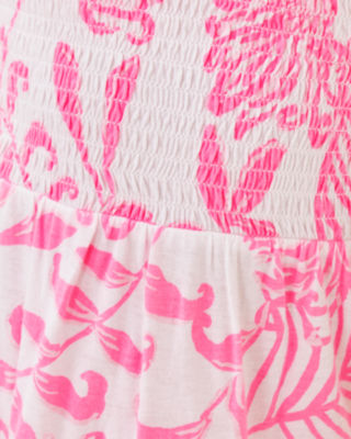 Girls Mini Jilly Midi Dress, Rousseau Pink Glisten In The Sun, large image 3