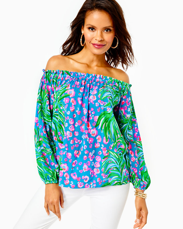 Blakely Off-The-Shoulder Top, , large - Lilly Pulitzer