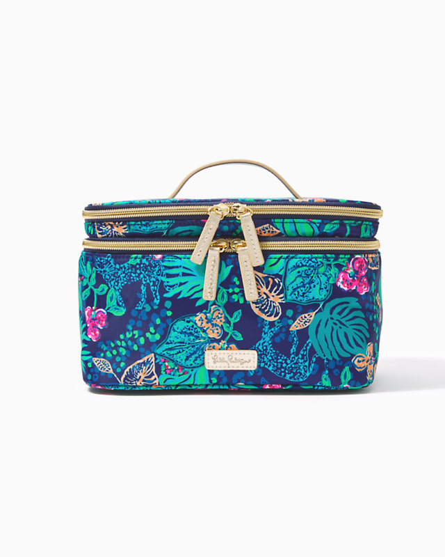 Devona Cosmetic Case, Low Tide Navy Life Of The Party Accessories Small, large - Lilly Pulitzer