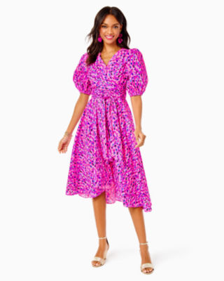 midi net dress for women Women's High Neck Net A-Line Sheer Midi Dress – Levis India Store
