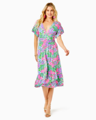 Juliet Ruffle Midi Dress, , large - Lilly Pulitzer