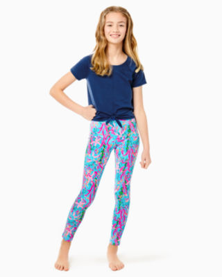 Lilly Pulitzer Upf 50+ Luxletic Girls Mini Weekender Legging In Pink  Grenadine