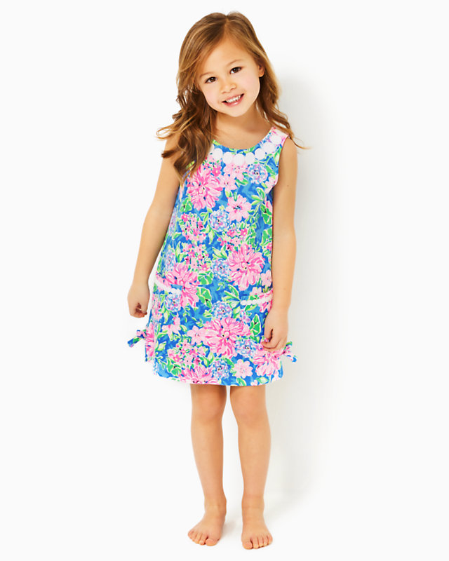 Girls Little Lilly Knit Shift Dress, Multi Spring In Your Step, large - Lilly Pulitzer