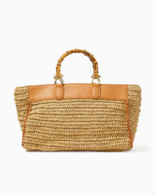 Greydon Straw Tote Bag, Natural, large image 3 - Lilly Pulitzer