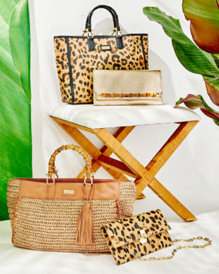 Greydon Straw Tote Bag, Natural, large image 6 - Lilly Pulitzer