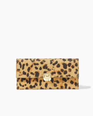 Abbot Leopard Clutch, , large - Lilly Pulitzer