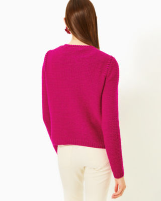 Lilly Pulitzer Kenton Cardigan In Mystique Pink Metallic