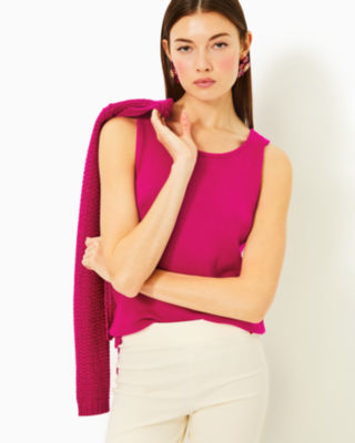 Lilly Pulitzer Kenton Cardigan In Mystique Pink Metallic