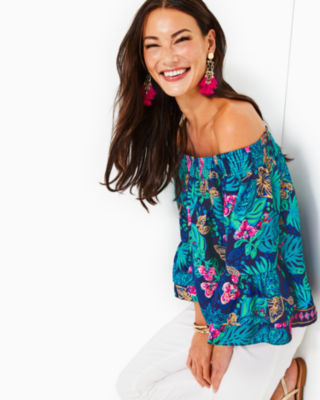 LILLY PULITZER KAORI OFF-THE-SHOULDER TOP