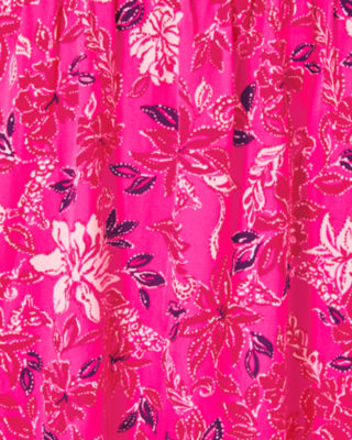 Lilly Pulitzer Kaori Off-the-shoulder Top In Passion Fruit Pink Giraffic Park