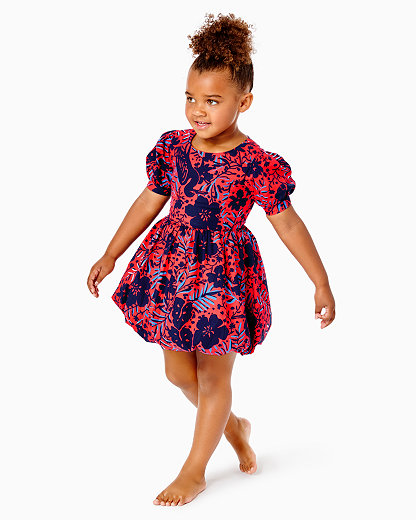 Lilly Pulitzer Kids' Girl's Mini Moiraine Dress Size 3, Spotted In Love -  In Multicolor