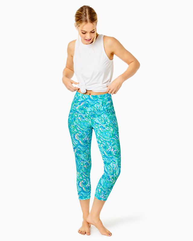 UPF 50+ Luxletic 21" South Beach High Rise Crop Legging, , large - Lilly Pulitzer