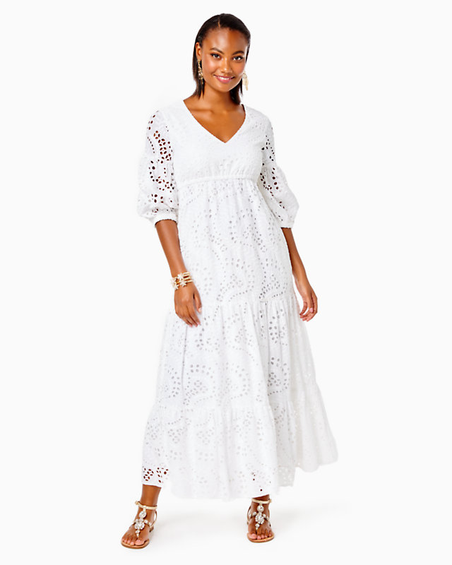Breanne Eyelet Maxi Dress, , large - Lilly Pulitzer
