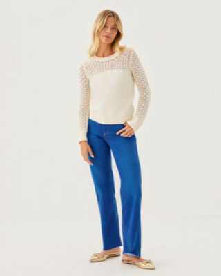 Lilly Pulitzer Daisa Sweater In White