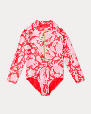 UPF 50+ Girls Alicia Rashguard One-Piece Swimsuit