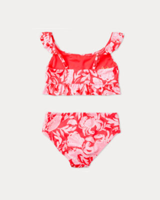 UPF 50+ Girls Chrissy Bikini Set, Cane Coral Crab Collab, large image 1
