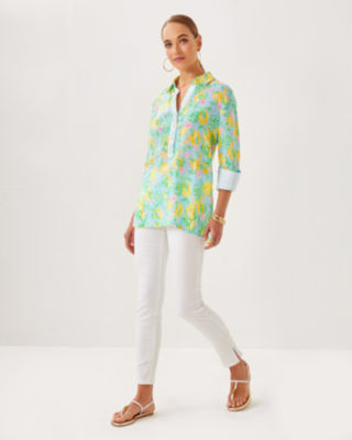 Riverlyn Pieced Print Tunic, Bluette Make Lemonade, large image 3