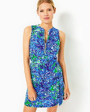 UPF 50+ Luxletic Colada Dress, Abaco Blue In Turtle Awe, large image number null