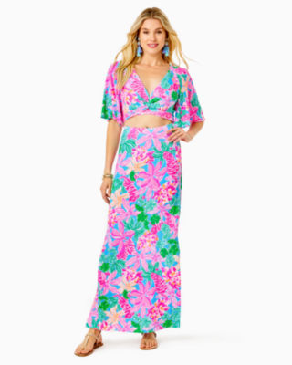 Lilly Pulitzer Minka Maxi Skirt Set In Multi Tigers Lair